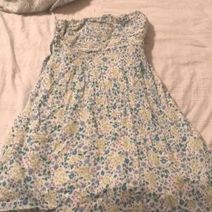 Floral strapless dress